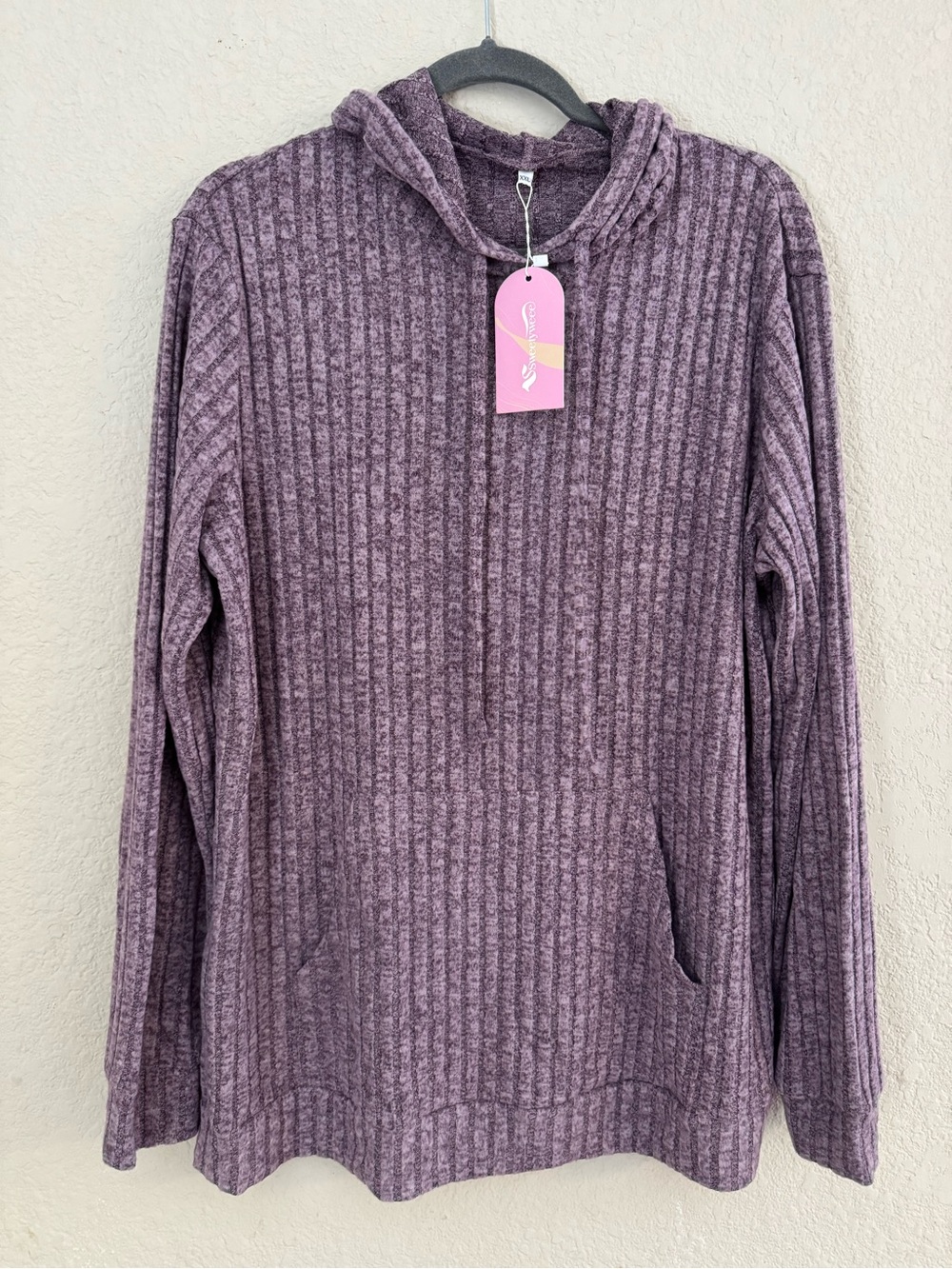 Sweetyweee ribbed lightweight relaxed soft hooded sweater - NWT